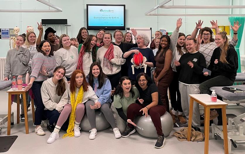Oxford Brookes University – final year student midwives attending the Optimal Birth face to face workshop made possible by the Iolanthe Midwifery Trust