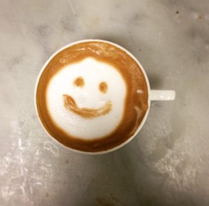 coffee with froth face