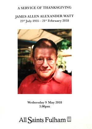 James Watt memorial service